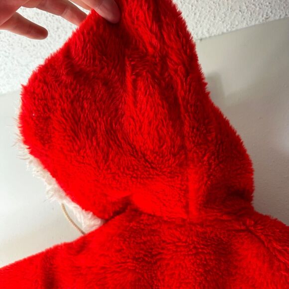Vintage 60s Montgomery Ward‎ Baby One Piece Christmas Holiday Santa Hood Red - Picture 12 of 16